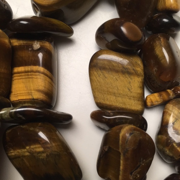 Tiger Eye Stone Beaded Necklace - Picture 4 of 6